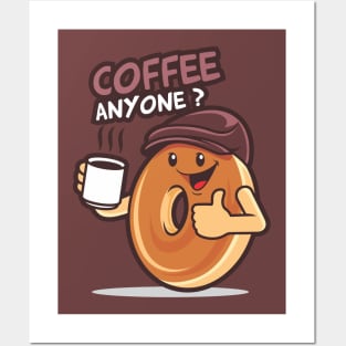 Coffee Bagel Man Posters and Art